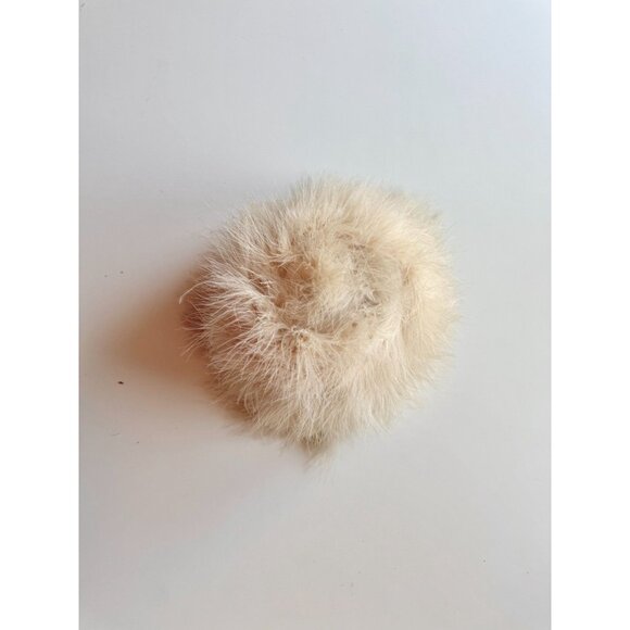 Vintage Beige Ostrich Feather Velvet Bow Wool Felt Cloche Hat - Picture 6 of 16